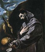GRECO, El St Francis Praying France oil painting artist